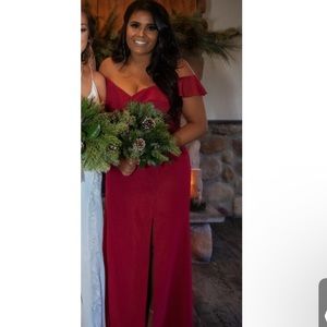 Burgundy bridesmaid dress